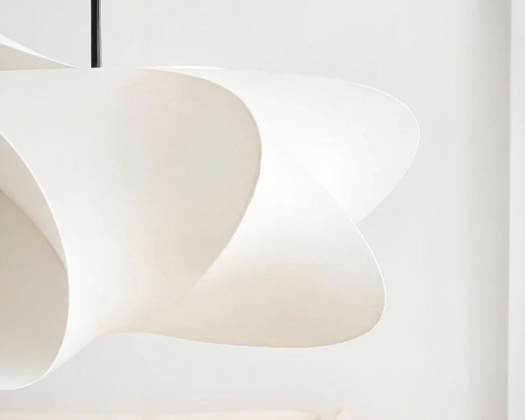 Lustre japonais en soie forme de galet irrégulier, vue 2