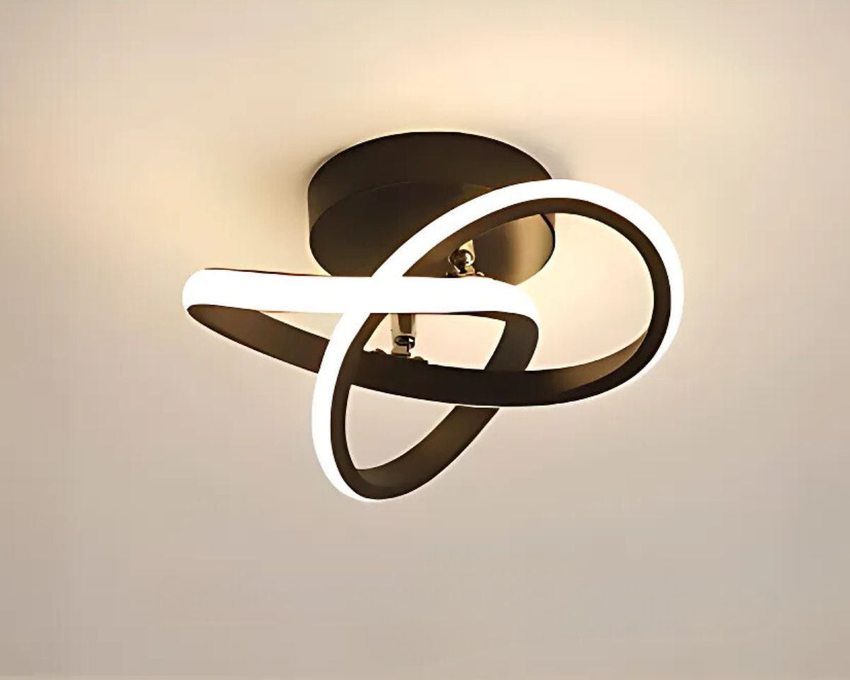 Lustre entrée plafonnier LED à boucles entrelacées, vue 8