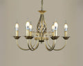Lustre baroque à fût torsadé effet bronze
