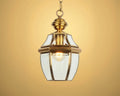 Lustre en laiton lanterne classique effet bronze patiné