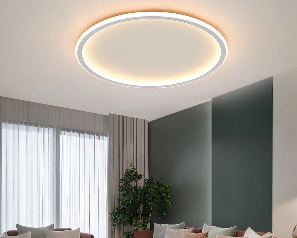 Lustre chambre ado plat en anneau LED extra fin