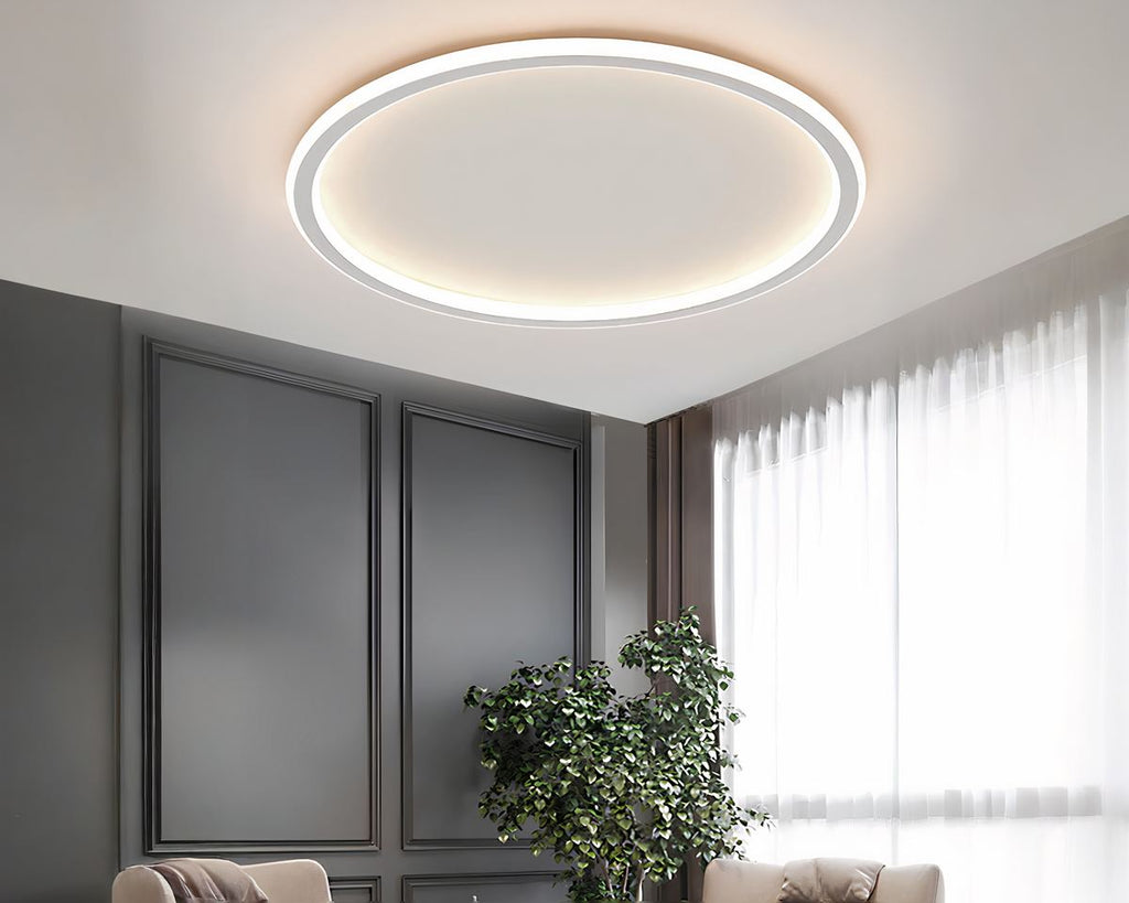 Lustre chambre ado plat en anneau LED extra fin, vue 2