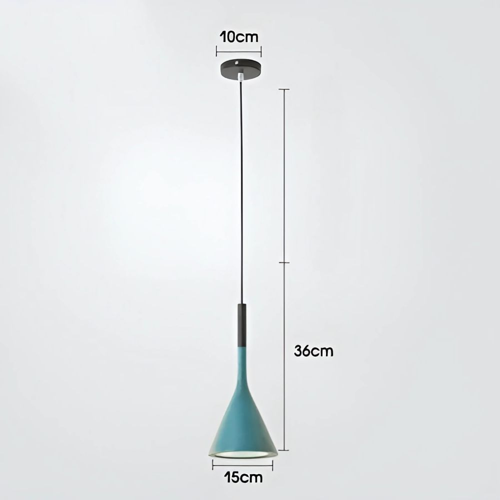 Lustre cuisine petite suspension en métal coloré, vue 7