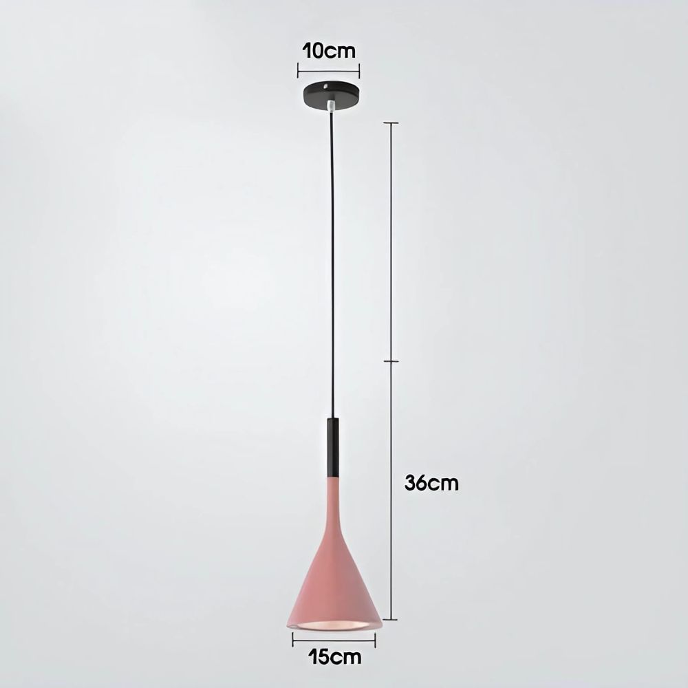 Lustre cuisine petite suspension en métal coloré, vue 12