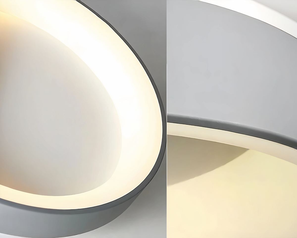 Lustre sans fil disque plat blanc chaud, vue 2