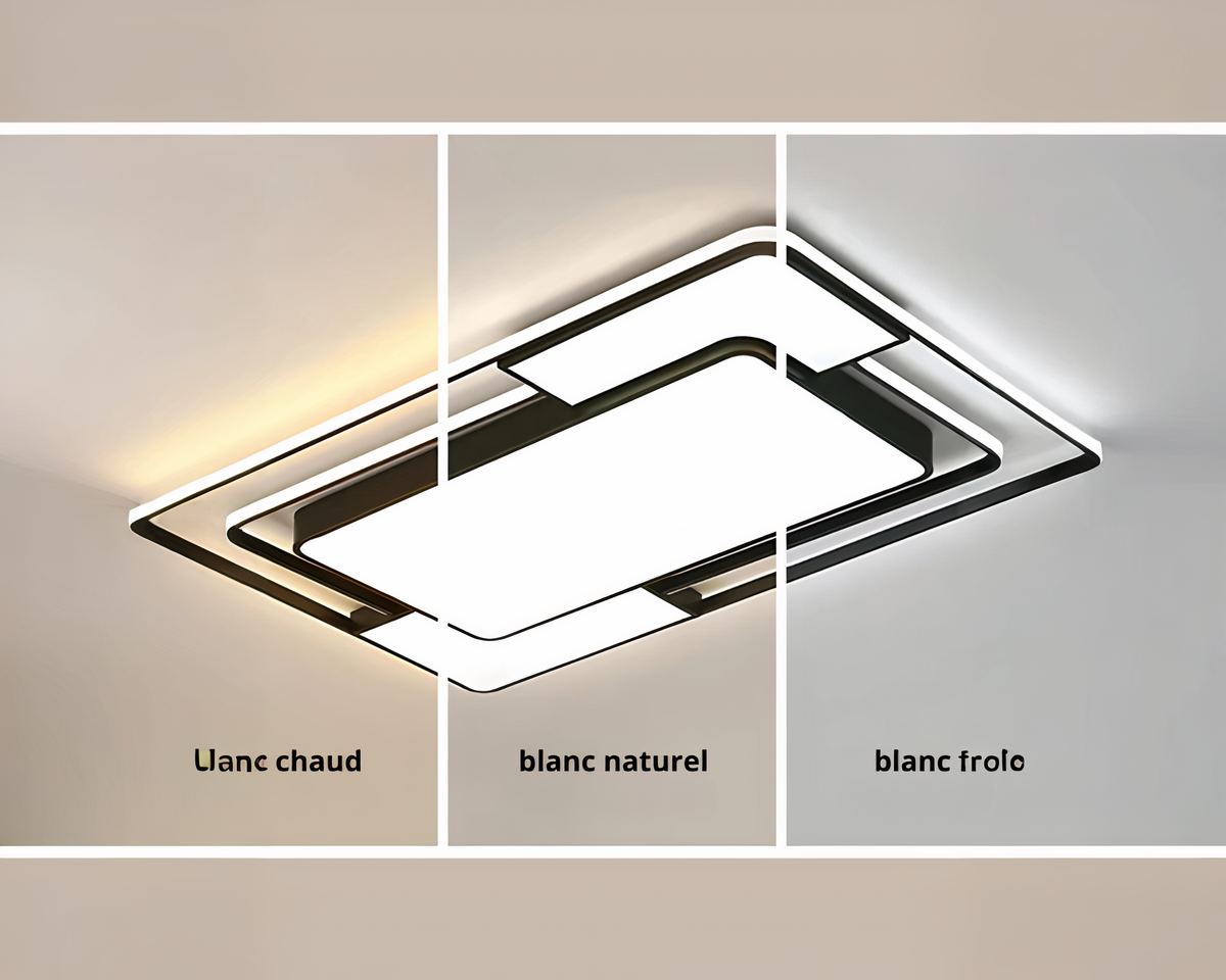 Lustre sans fil panneau plat noir à motif géométrique, vue 5