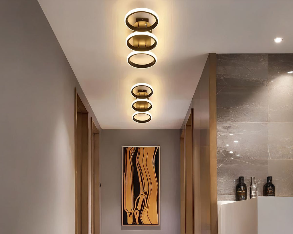 Lustre sans fil trio de carrés ou de ronds lumineux, vue 3