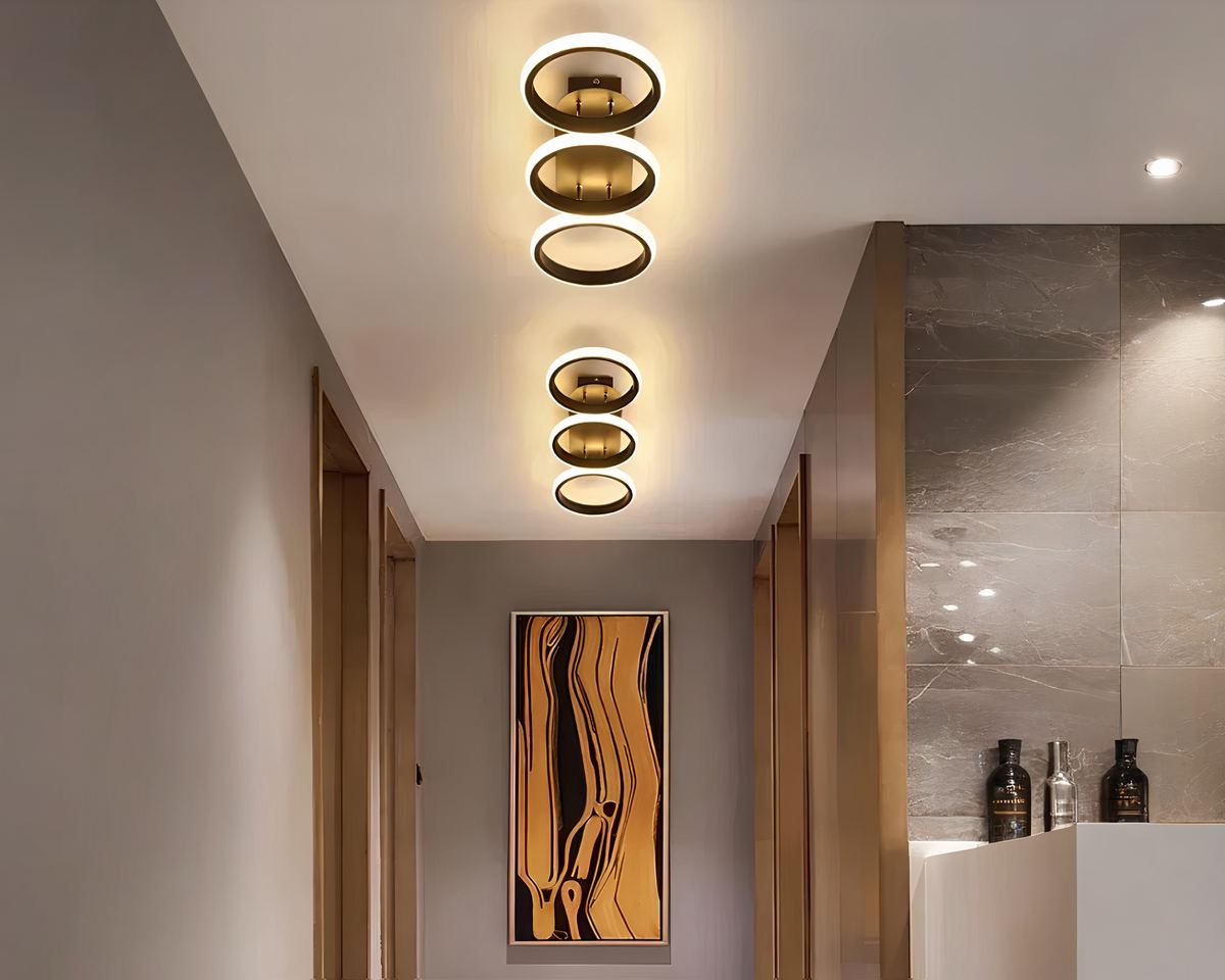 Lustre sans fil trio de carrés ou de ronds lumineux, vue 3