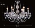 Lustre cristal baroque à six ou huit bougeoirs, vue 8