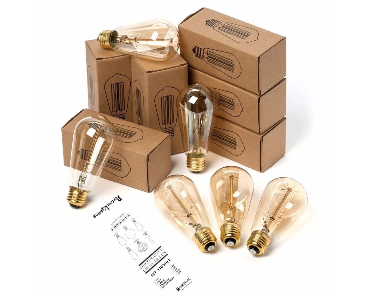 Ampoule pour lustre Edison à filament spirale, vue 2