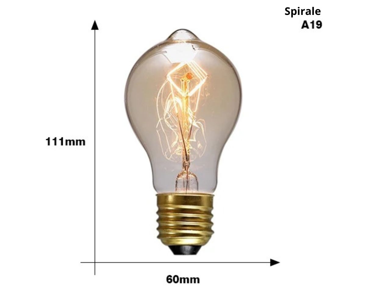Ampoule pour lustre Edison à filament spirale, vue 7