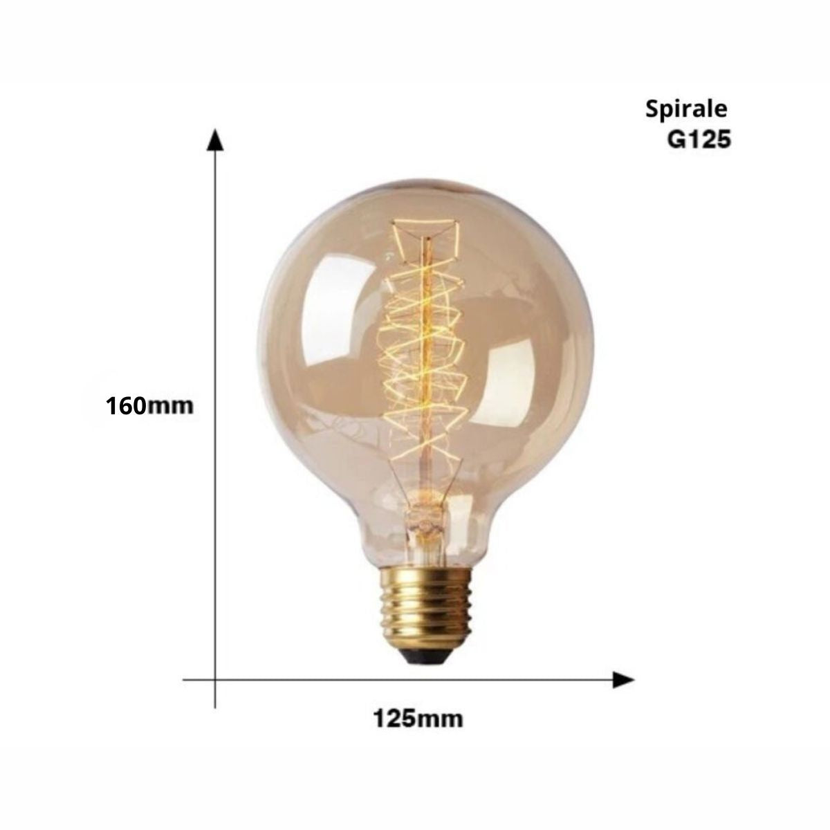 Ampoule pour lustre Edison à filament spirale, vue 8