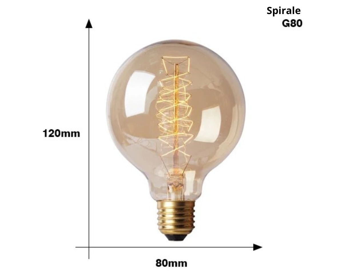 Ampoule pour lustre Edison à filament spirale, vue 10