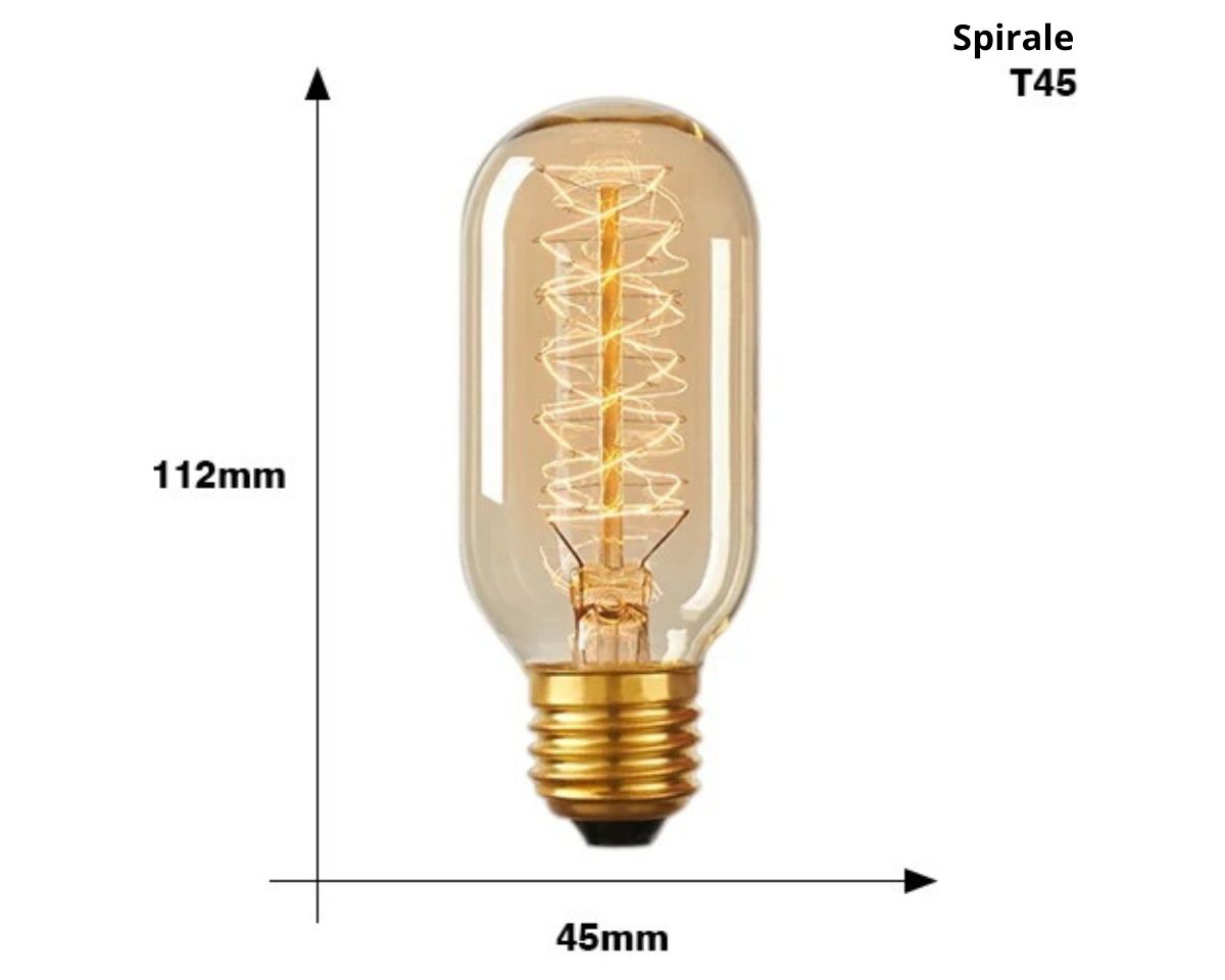 Ampoule pour lustre Edison à filament spirale, vue 12