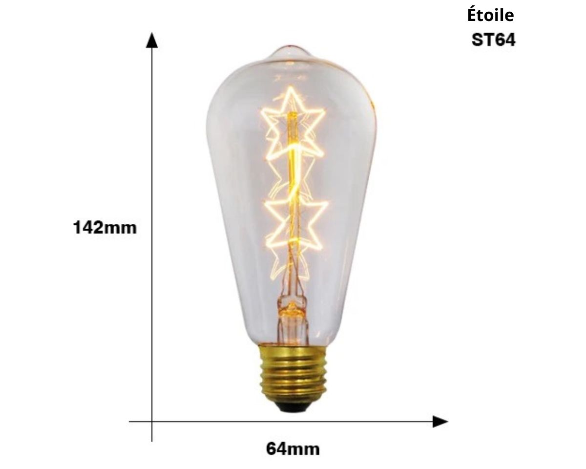 Ampoule pour lustre Edison à filament spirale, vue 14