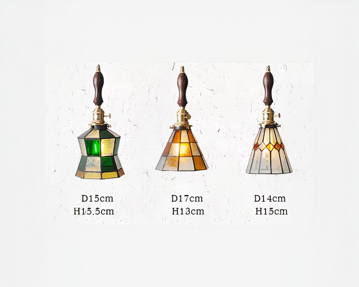 Lustre art déco petit format en verre peint multicolore, vue 5