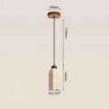 Lustre bohème en travertin et bois, rond ou rectangle, vue 6
