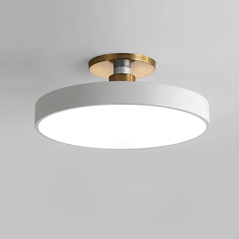 Lustre sans fil disque pastel et support doré, vue 8