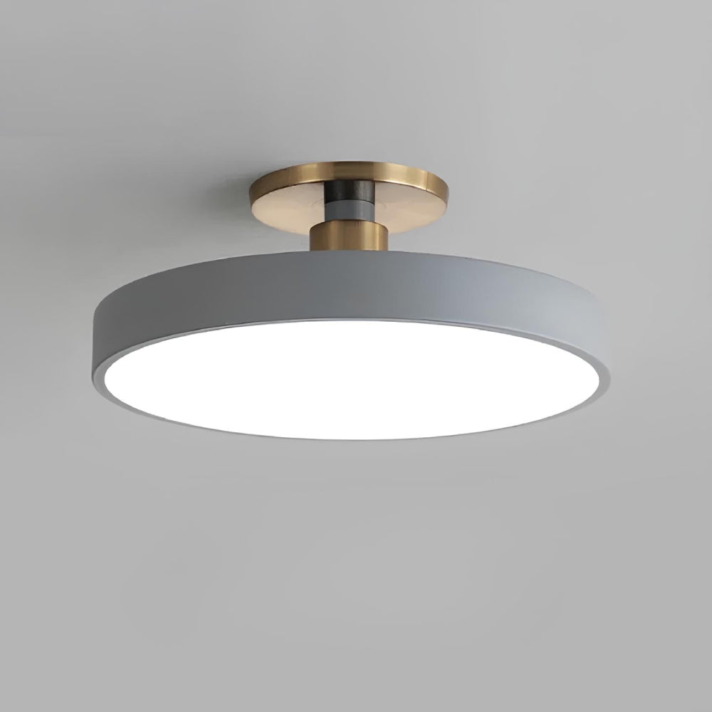 Lustre sans fil disque pastel et support doré, vue 10