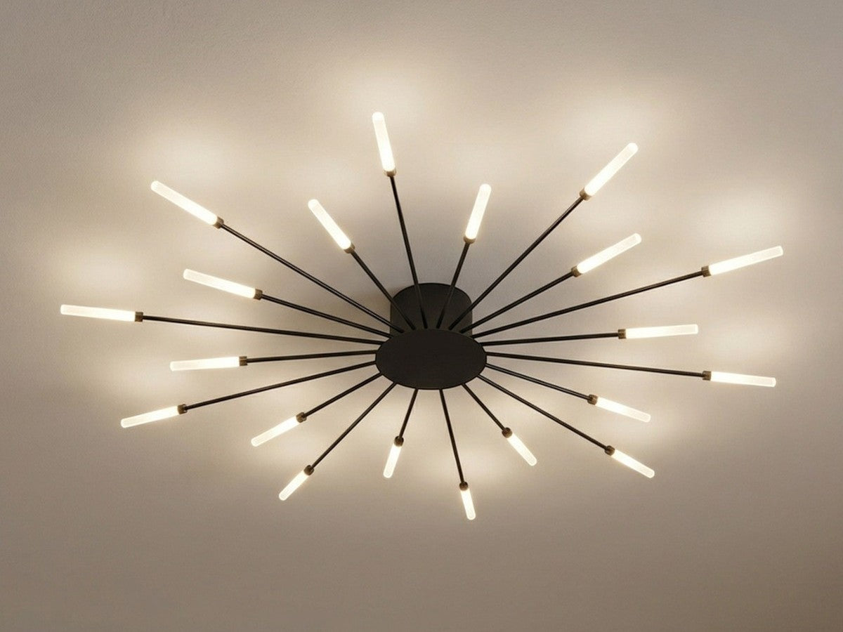 Lustre moderne salon plafonnier LED en étoile pissenlit, vue 9