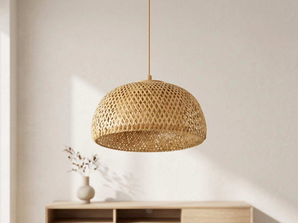 Lustre Bali dôme à motif losange suspendu