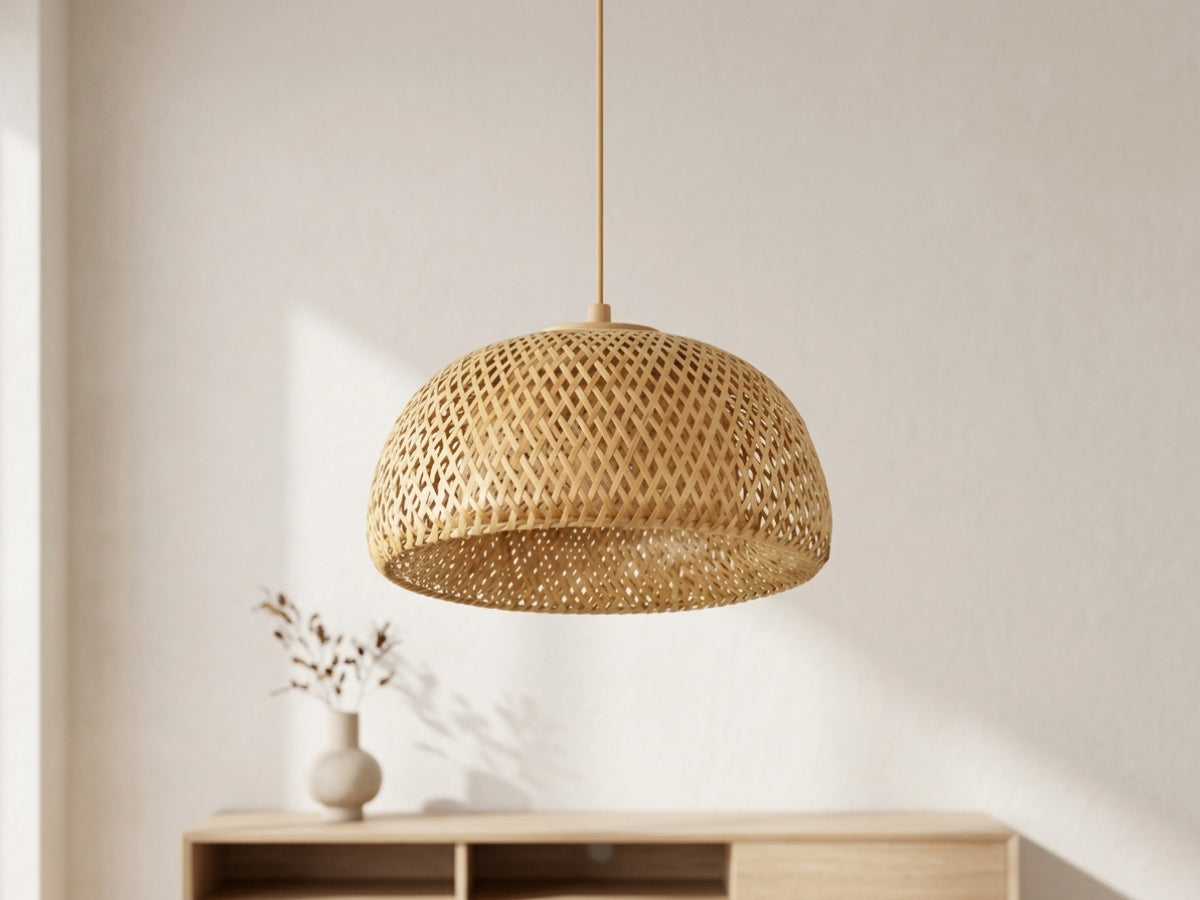 Lustre Bali dôme à motif losange suspendu