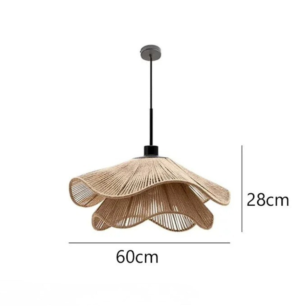 Lustre bohème fleur à pétales ondulés, vue 6