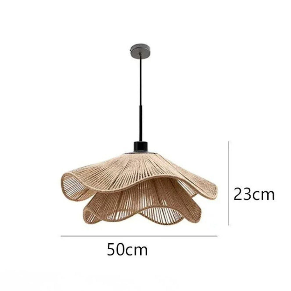 Lustre bohème fleur à pétales ondulés, vue 7