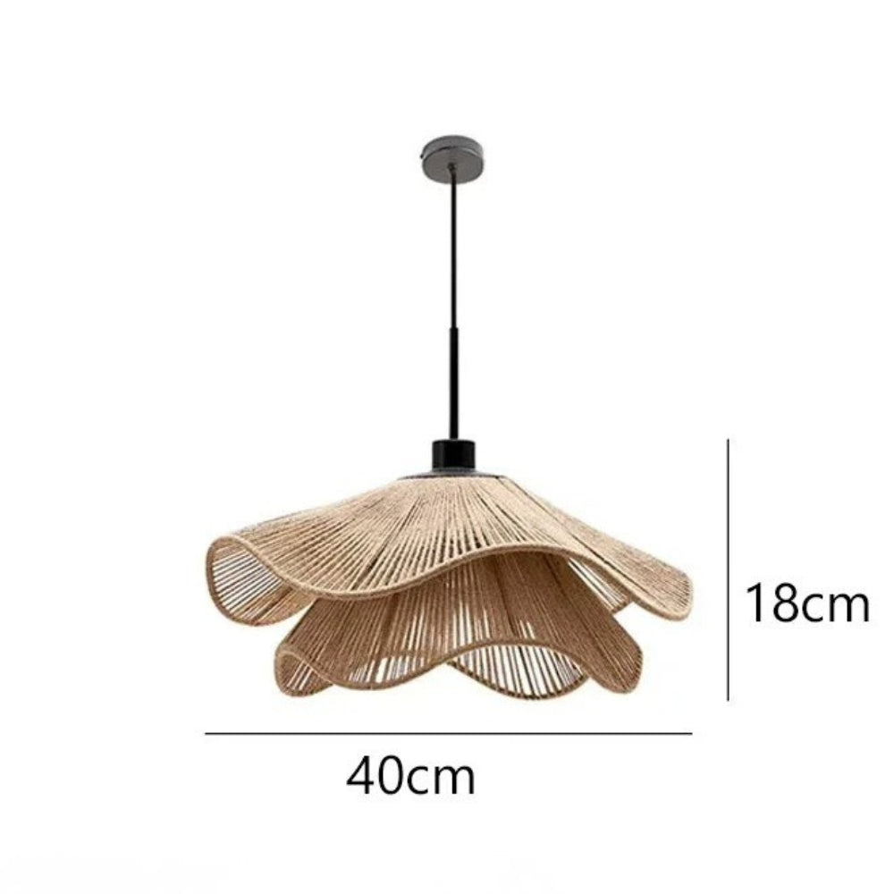 Lustre bohème fleur à pétales ondulés, vue 8