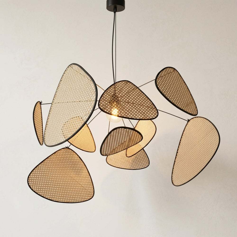 Lustre Bali mobile à huit panneaux en cannage, vue 2