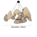 Lustre Bali mobile à huit panneaux en cannage, vue 5