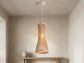 Lustre Bali sablier en rotin naturel