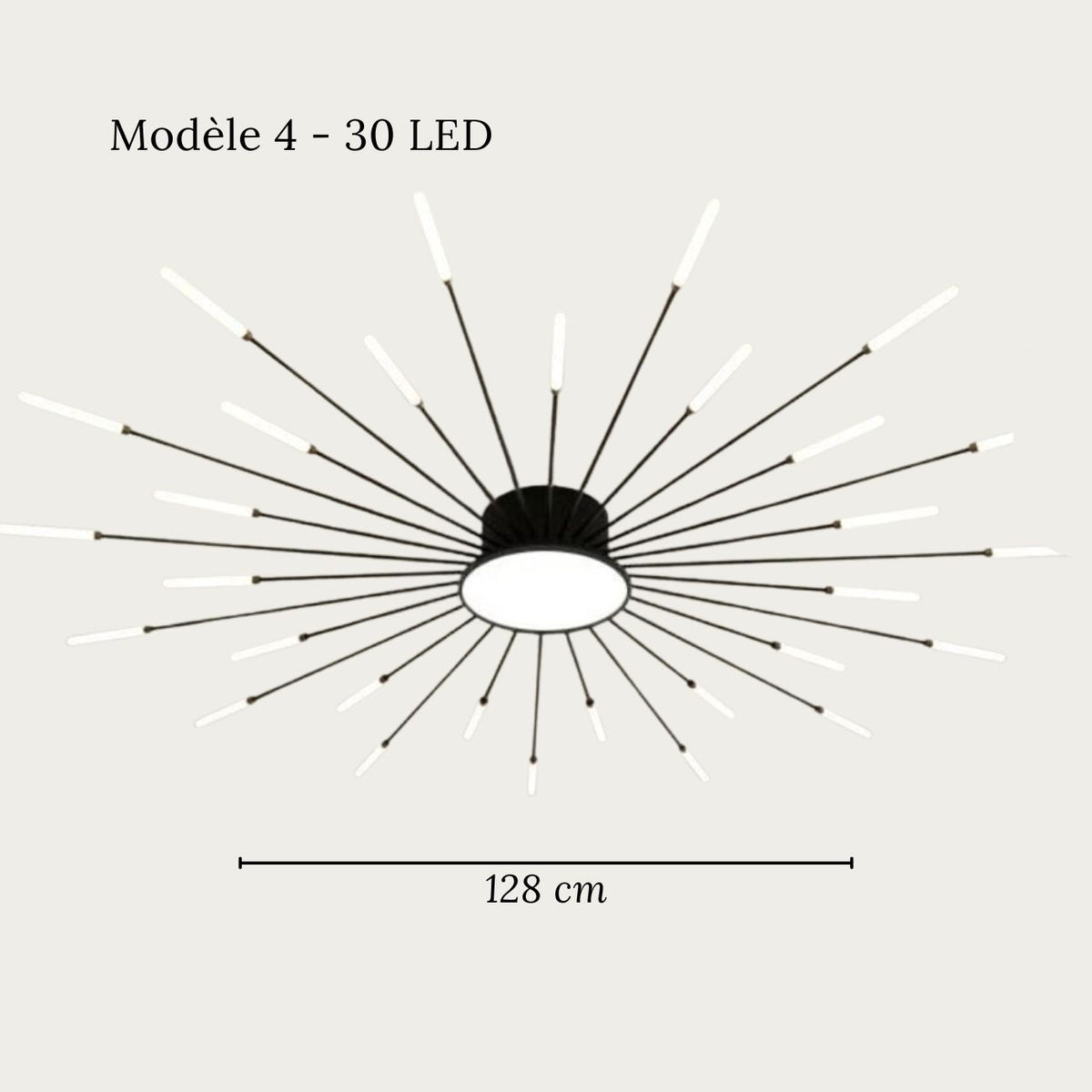 Lustre LED plafonnier rayonnant façon feu d'artifice, vue 6