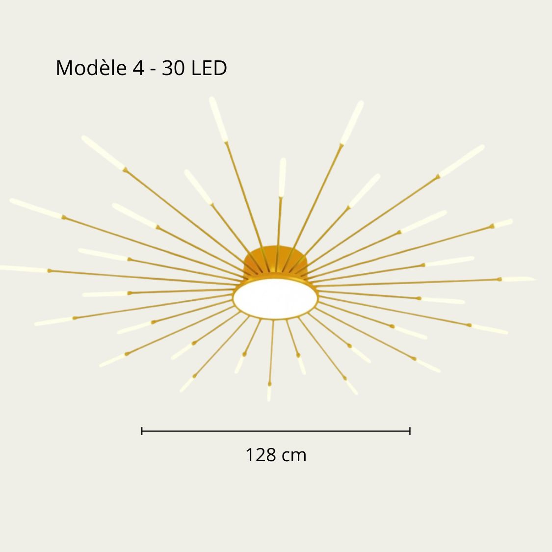 Lustre LED plafonnier rayonnant façon feu d'artifice, vue 7