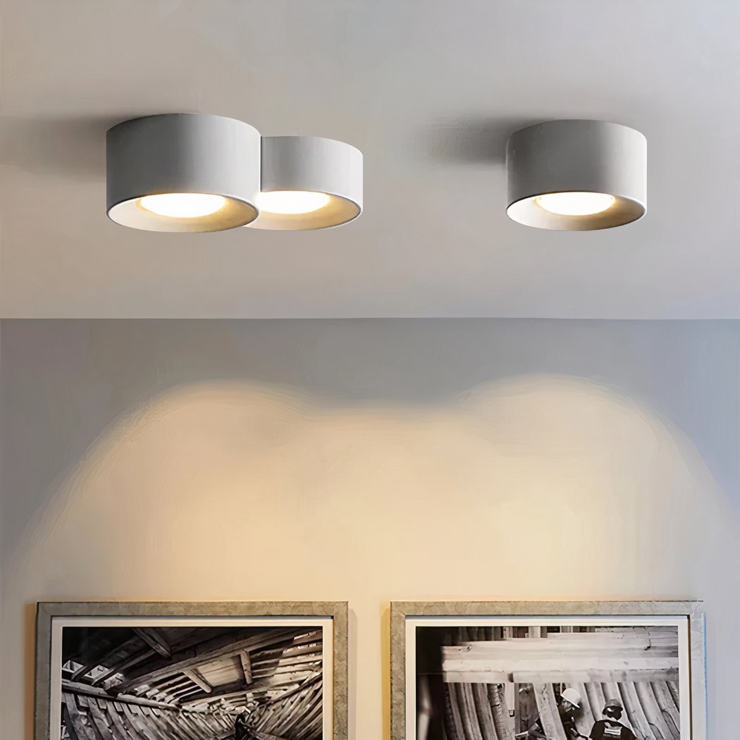 Lustre escalier plafonnier cylindre LED à 1, 2 ou 3 spots