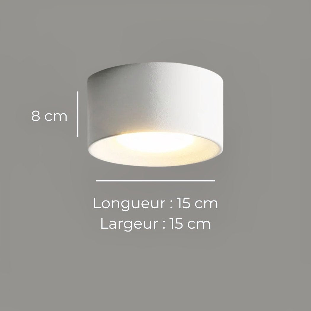 Lustre escalier plafonnier cylindre LED à 1, 2 ou 3 spots, vue 15