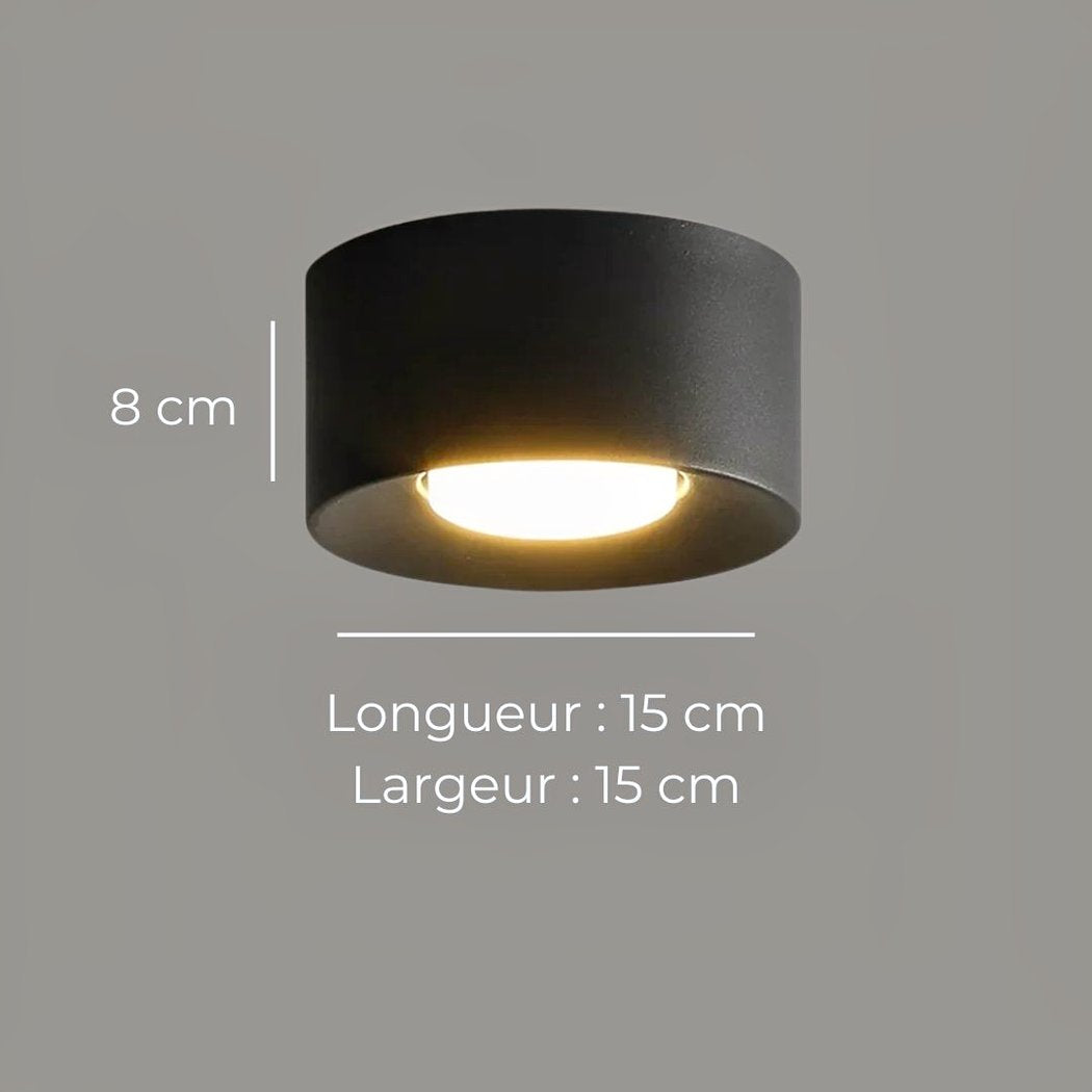 Lustre escalier plafonnier cylindre LED à 1, 2 ou 3 spots, vue 16