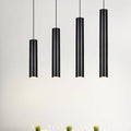 Lustre escalier tube vertical noir en aluminium