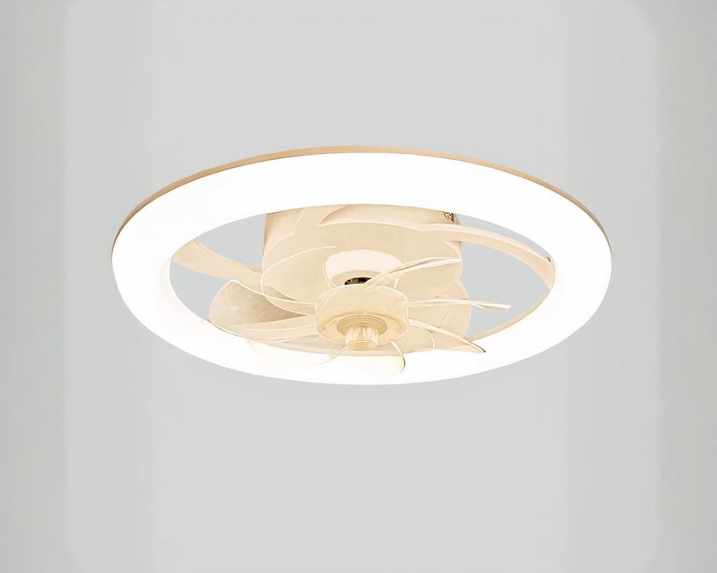 Lustre ventilateur 48 cm cerclé d'un anneau lumineux, vue 6
