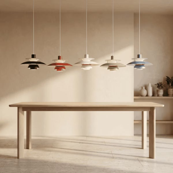 Lustre scandinave à abat-jour plat multicouches, vue 2
