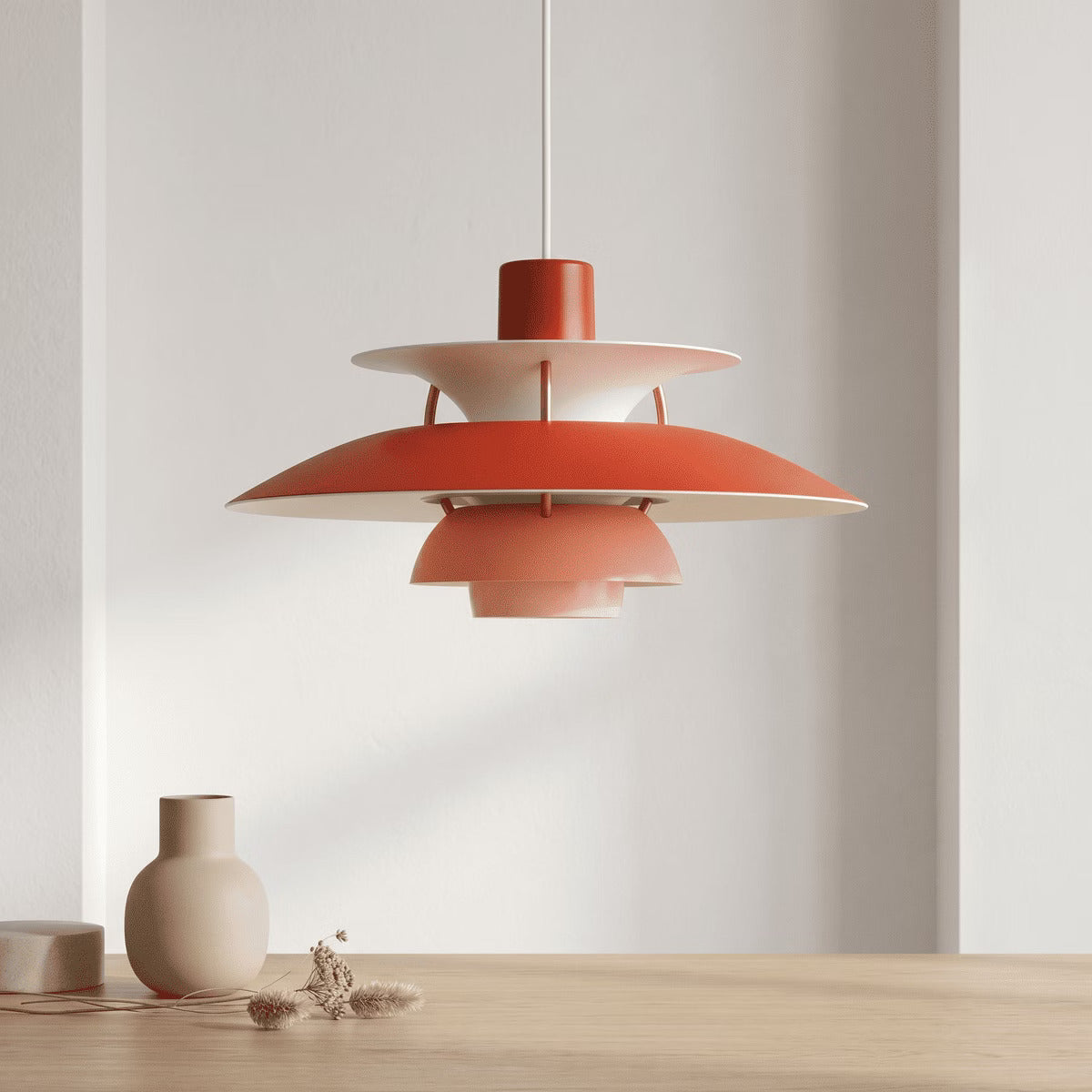 Lustre scandinave à abat-jour plat multicouches, vue 5