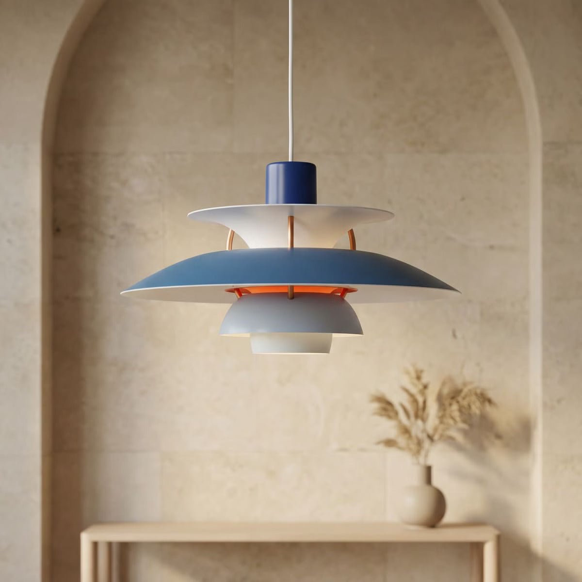 Lustre scandinave à abat-jour plat multicouches, vue 6