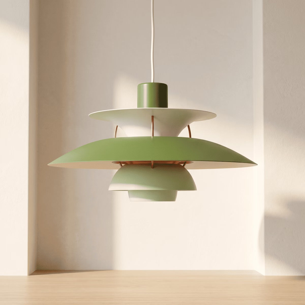 Lustre scandinave à abat-jour plat multicouches, vue 7