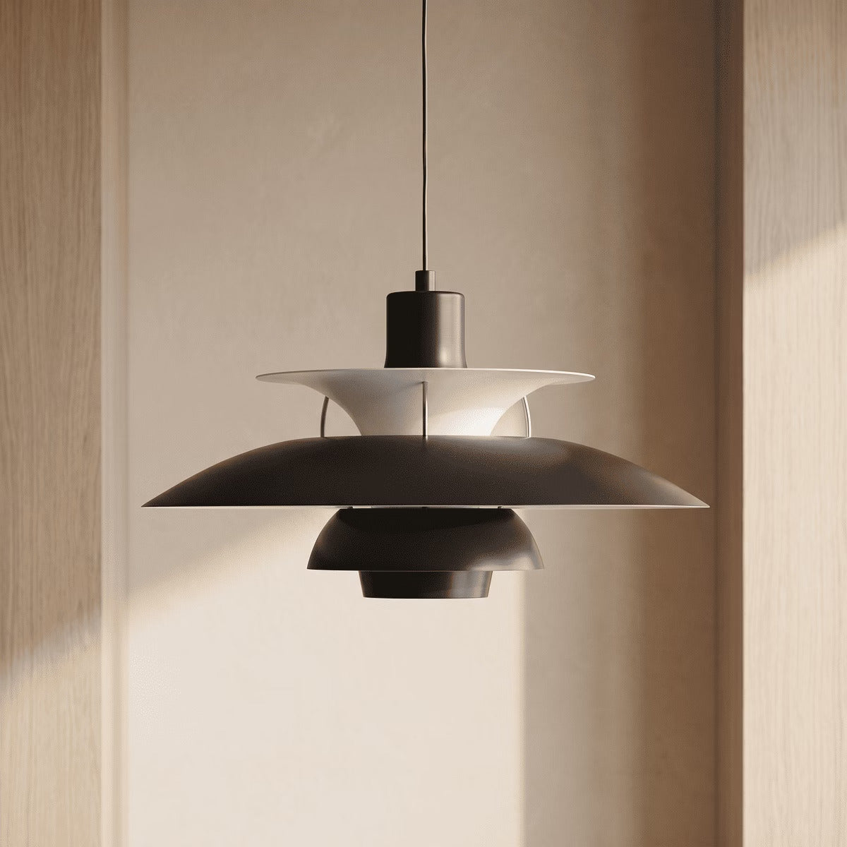 Lustre scandinave à abat-jour plat multicouches, vue 8