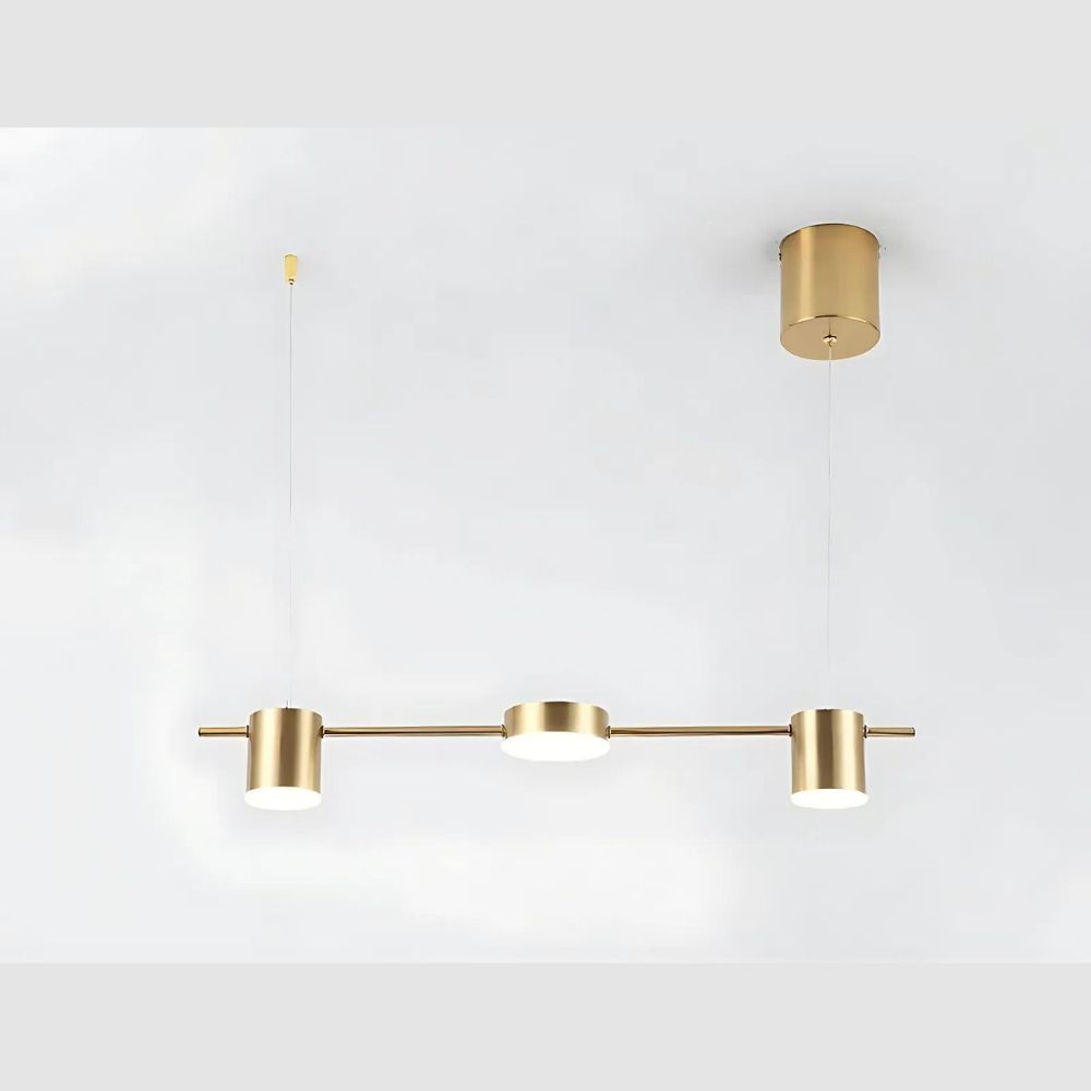 Lustre 3 suspensions spots sur barre avec télécommande, vue 5