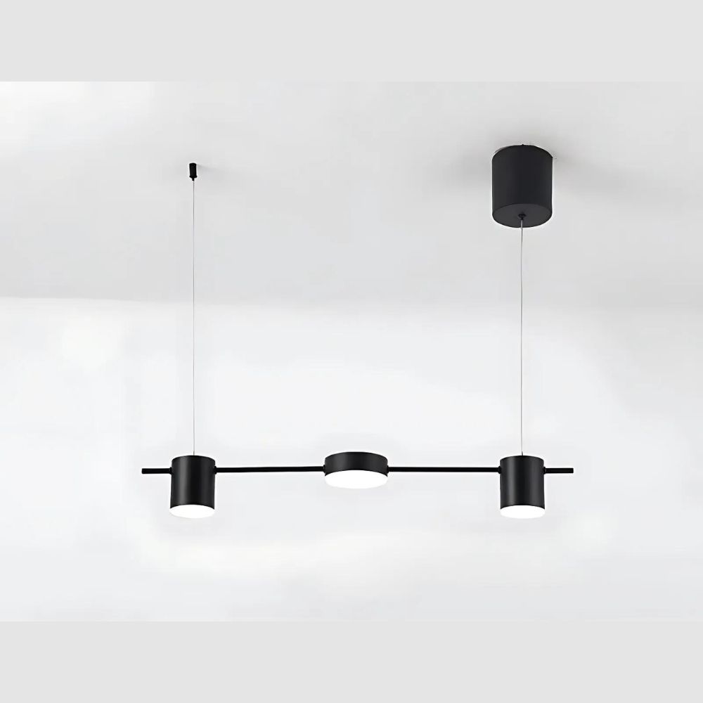 Lustre 3 suspensions spots sur barre avec télécommande, vue 6