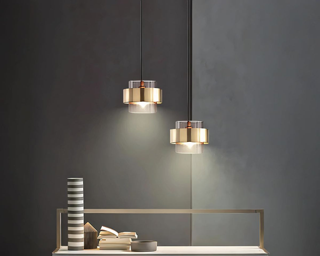 Lustre en verre globe transparent pour bureau