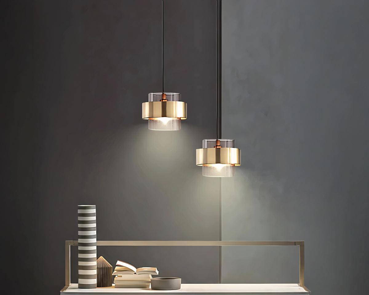 Lustre en verre globe transparent pour bureau