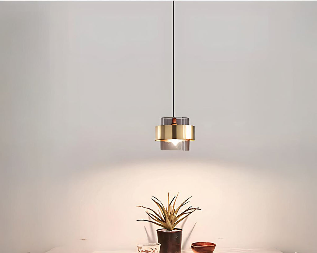 Lustre en verre globe transparent pour bureau, vue 2