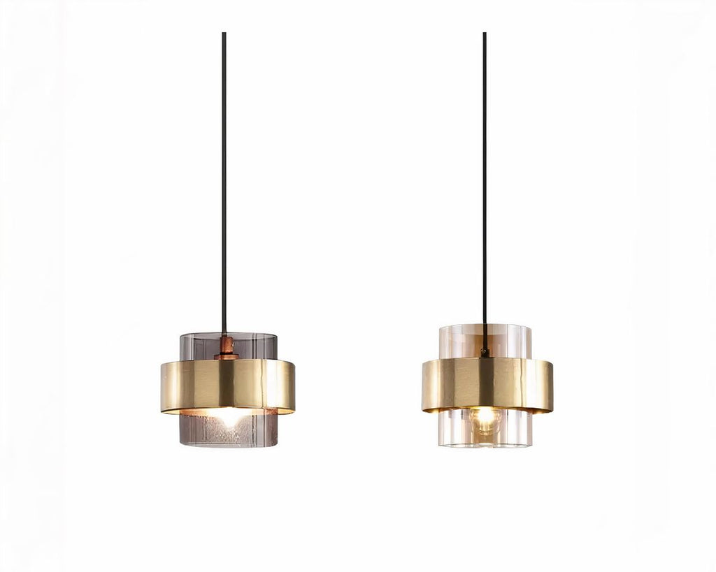Lustre en verre globe transparent pour bureau, vue 3
